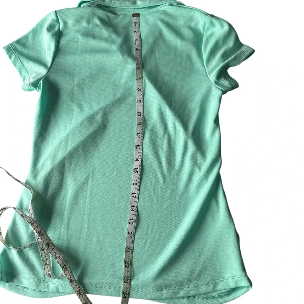 PGA Tour Women’s Medium Performance Golf Polo Mint Green Athletic Top - Picture 5 of 7